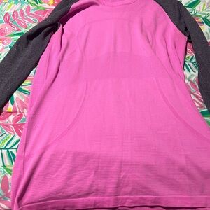 Lululemon Pink and Gray Long Sleeve Top